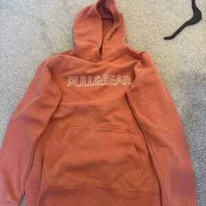 Pull&Bear Men's Warm Terracotta Hoodie